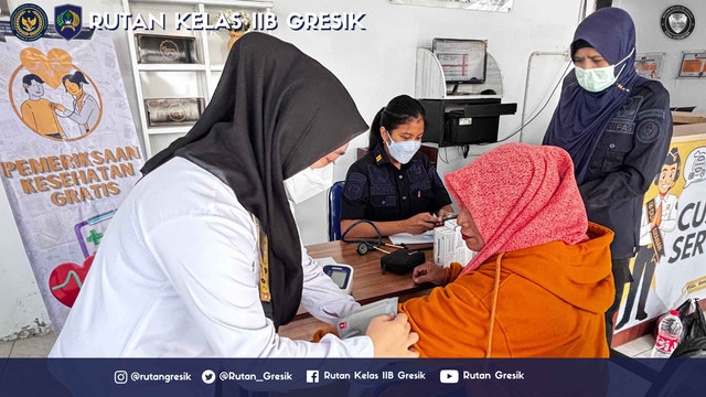 Peduli Kesehatan, Rutan Gresik Layani Keluarga Warga Binaan