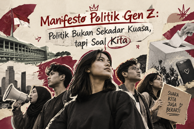Ilustrasi tentang partisipasi politik Generasi Z. Dibuat menggunakan AI dengan ChatGPT (OpenAI).