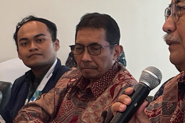 Purwiyatno Hariyadi dalam acara Simposium Pangan Nasional dan Seremoni Penandatanganan Kerjasama Indofood Riset Nugraha (IRN) 2026-2027 oleh Indofood di Indofood Tower, Kamis (8/10/2026). Foto: Zulfa Salman/kumparan
