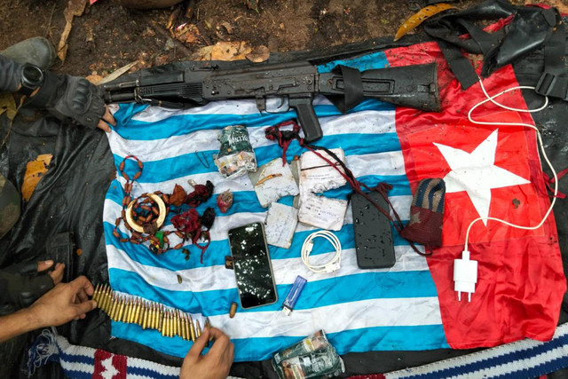 Ilustrasi bendera bintang kejora. Foto: Dok. Penerangan Koops TNI Habema