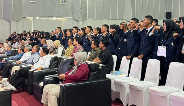 Rangkaian PKKMB Politeknik LPP Yogyakarta 2026/2027 yang diikuti 701 mahasiswa baru. Foto: Pandangan Jogja/ Ike Kirana.