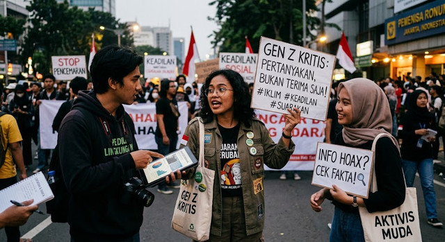 Ilustrasi Generasi z kritis/ Sumber: Generated AI