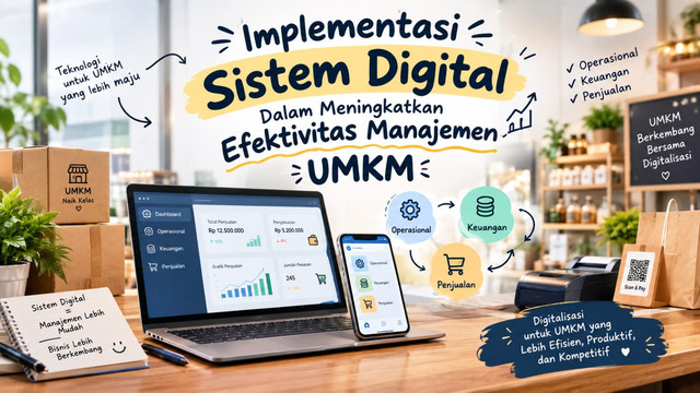 Ilustrasi Implementasi sistem digital, sumber: AI/Pribadi