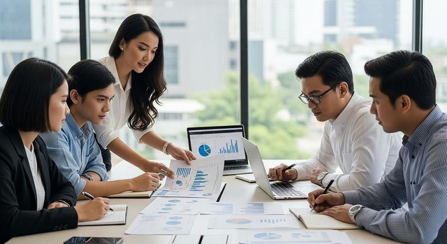Perencanaan talenta yang tepat membantu perusahaan memetakan kompetensi, mengembangkan potensi karyawan, dan menyiapkan SDM unggul demi menjaga produktivitas serta daya saing bisnis di masa depan. (sumber: Generate AI)