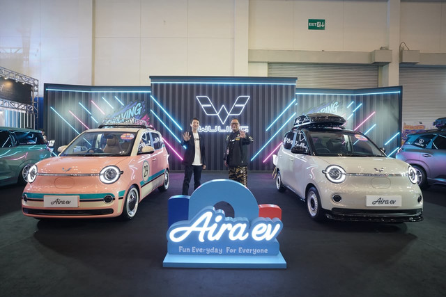 Jajaran mobil elektrifikasi Wuling di IMX 2026 yang sudah dimodifikasi. Foto: dok. Wuling Motors
