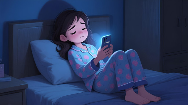 Fenomena Revenge Bedtime Procrastination (Sumber: dibuat menggunakan AI)