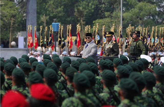 Peringatan HUT TNI Ke 81 di Mabes TNI. Sumber Foto: IG Presiden Republik Indonesia.