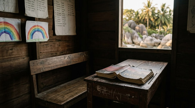 Ilustrasi Ruangan Kelas. Foto: Tiara Salsabilah/Canva.