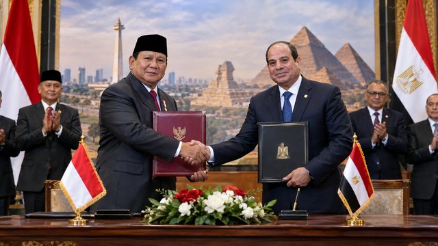 Gambar: Penandatangan MoU Presiden Prabowo Subianto dan Presiden Mesir Abdel Fattah El-Sisi (Dok: Istimewa)
