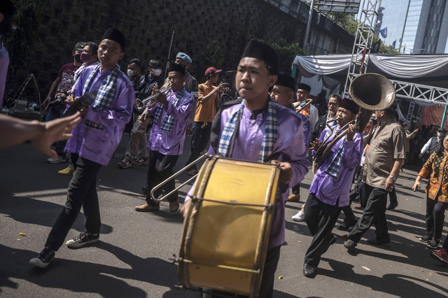 Ilustrasi Lagu Bernuansa Belanda yang Sering Dimainkan pada Pertunjukan Tanjidor, Foto: ANTARA FOTO/Aprillio Akbar/kumparanNEWS