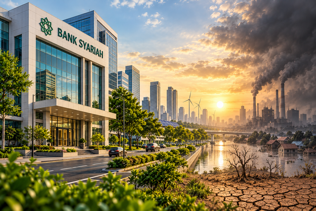 Kondisi Iklim dan Bank Syariah. Sumber: ChatGpt Image