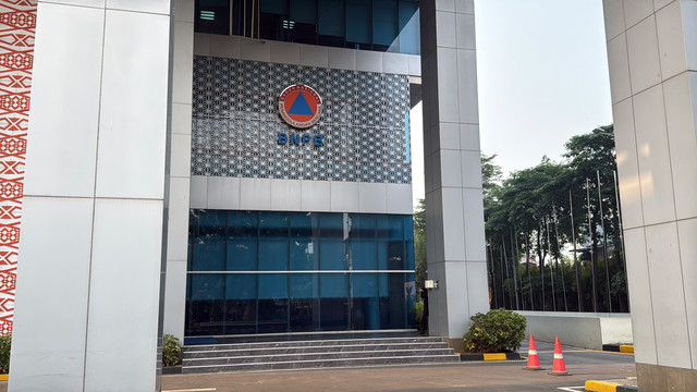 Suasana di kantor BNPB, Rabu (14/10/2026) pagi. Foto: Zahira Hilman/kumparan