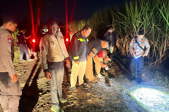 Seorang wanita pegawai bank bernama Amdina Riska Amalia (25) ditusuk oleh orang tak dikenal (OTK) di Jalan Dusun Krajan Desa Padasan-Dusun Karang Kaduk, Desa Randu Cangkring, Kecamatan Pujer, Bondowoso. Foto: Dok. Polres Bondowoso