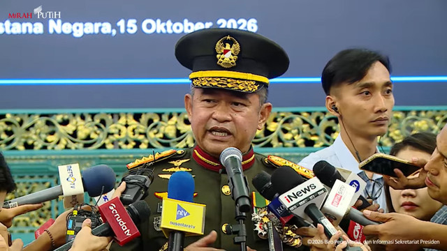 Wakil Panglima TNI Jenderal Maruli Simanjuntak usai dilantik di Istana Negara, Jakarta, Kamis (15/10/2026 Foto: YouTube/ Sekretariat Presiden