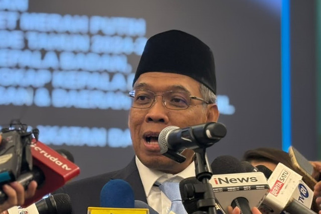 Kepala Badan Pengelola Gambut dan Mangrove Nasional Satyawan Pudyatmoko di Istana Negara, Jakarta, Kamis (15/10/2026). Foto: Zamachsyari/kumparan