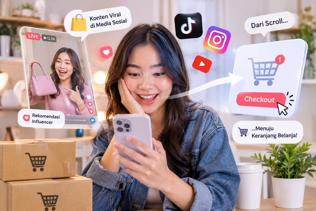 Konten viral dan rekomendasi influencer di media sosial dapat memengaruhi keputusan belanja Gen Z.