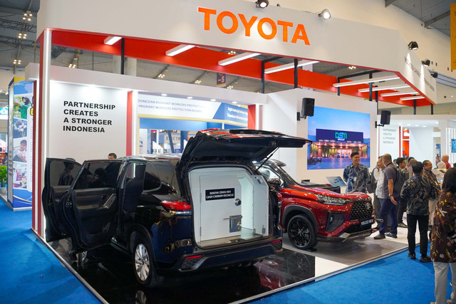 Booth Toyota Motor Manufacturing Indonesia (TMMIN) hadir di Trade Expo Indonesia 2026 di ICE BSD 14-18 Oktober 2026. Foto: TMMIN