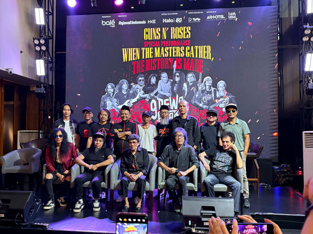 Jumpa pers konser Guns N' Roses di Senayan, Jakarta, Jumat (16/10/2026). Foto: Dok. kumparan