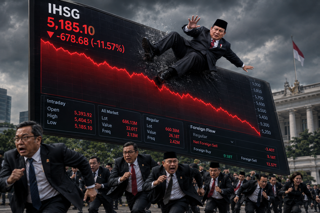 ilustrasi IHSG Anjlok Pasar Saham Terguncang generated by chatgpt