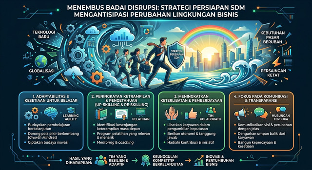 Ilustrasi Strategi SDM, Sumber : AI Generated