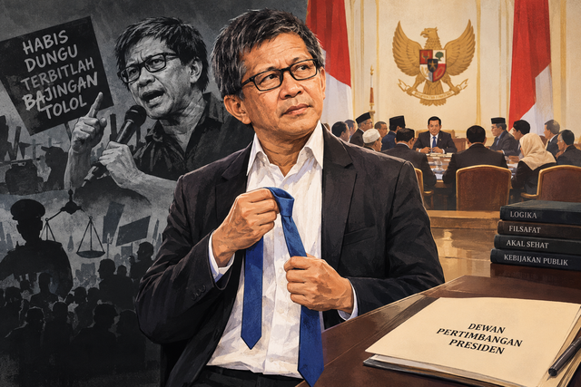 Habis Dungu Terbitlah Wantimpres: Babak Baru Rocky Gerung (Ilustrasi: OpenAI)
