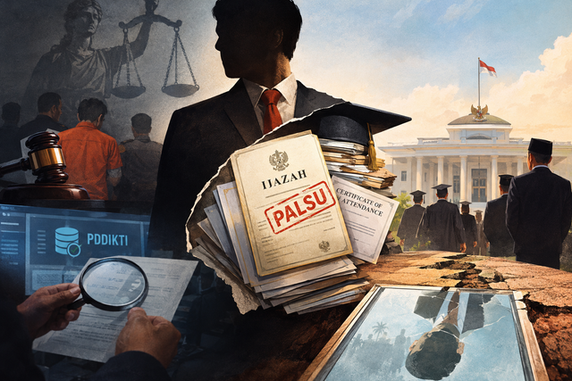 Paradoks Ijazah dan Runtuhnya Integritas Politik Nasional (Ilustrasi: OpenAI)