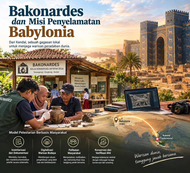 Ilustrasi Bakonardes dan Misi Penyelamatan Babylonia (Sumber Gambar: AI Image Generator)