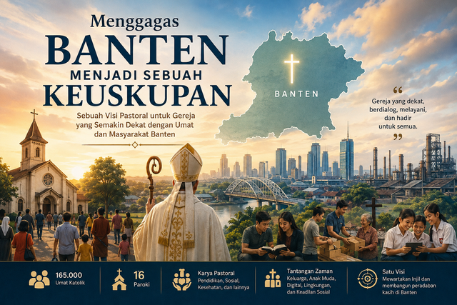 Ilustrasi Gagasan "Keuskupan Sufragan Banten" (Foto: chatGPT/pormadi)