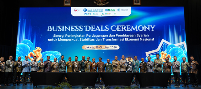 Gambar kolaborasi antara pelaku usaha, lembaga keuangan syariah, dan regulator dalam ISEF 2026. Sinergi akses pasar dan pembiayaan menjadi salah satu fondasi penguatan ekosistem ekonomi syariah nasional, Sumber: Website Bank Indonesia