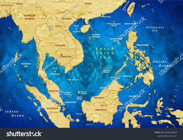 South China Sea Map. Image: Shutterstock