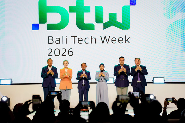 Kementerian Komunikasi dan Digital (Komdigi) resmi membuka Bali Tech Week (BTW) 2026 di Bali Beach Convention Center, Sanur, Bali, pada Senin (19/10). Foto: Dok Istimewa