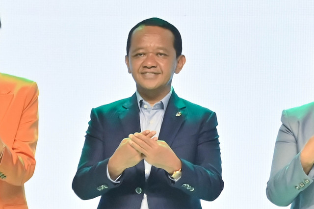 Menko Bidang Hilirisasi dan Transisi Energi sekaligus Menteri ESDM Bahlil Lahadalia saat pembukaan Bali Tech Week (BTW) 2026 di Sanur, Denpasar, Bali, Senin (19/10/2026). Foto: Fikri Yusuf/ANTARA FOTO