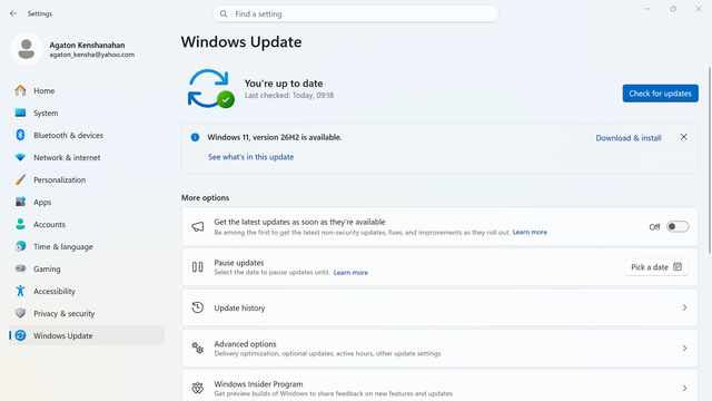 Windows 11 26H2 diklaim lebih cepat 20 persen. Foto: kumparan/Agaton Kenshanahan