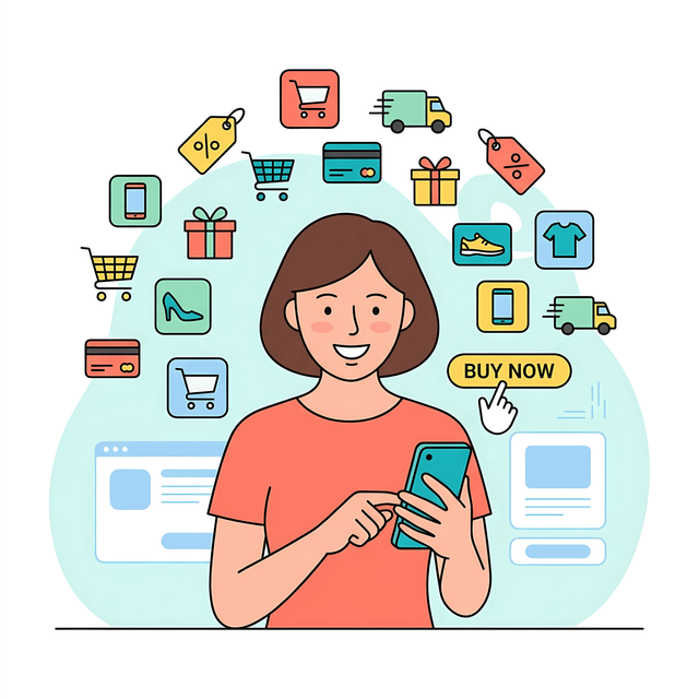Ilustrasi Pembelian Barang Viral, Foto: https://pixabay.com/id/illustrations/belanja-online-wanita-smartphone-10295076/