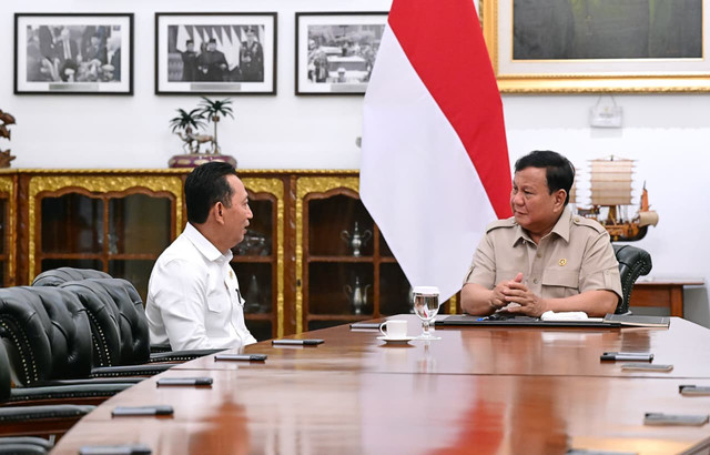 KSP Jenderal Listyo Sigit Prabowo bertemu Presiden Prabowo Subianto di Istana Negara, Jakarta, Senin (19/10/2026). Foto: Muchlis Jr/Biro Pers Sekretariat Presiden