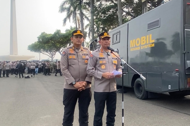 Kabid Humas Polda Metro Jaya Kombes Pol Budi Hermanto di Monas, Selasa (20/10/2026). Foto: Rayyan/kumparan