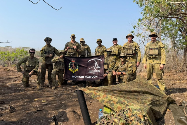 Pasukan TNI dan Australian Defence Force (ADF) dalam puncak latihan gabungan Keris Woomera 2026 di Baluran, Situbondo, Selasa (20/10/2026). Foto: Firda Brillianti/kumparan