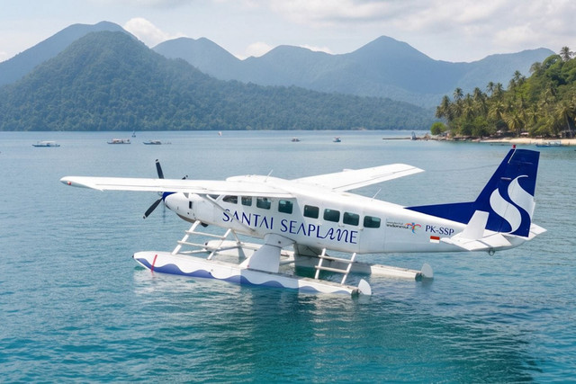 Santai Seaplane menjalin kerja sama dengan Kementerian Pariwisata kembangkan konektivitas udara di destinasi pesisir dan kepulauan. Foto: Dok. Istimewa