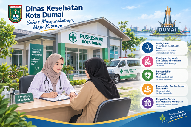 Gambar tersebut menggambarkan pentingnya pembangunan kesehatan melalui pelayanan yang merata bagi seluruh masyarakat. Ilustrasi menampilkan tenaga kesehatan, ibu hamil, anak-anak, pasangan, serta lansia yang membutuhkan pelayanan kesehatan pada berbagai tahap kehidupan ilustrasi foto : chatgpt ai