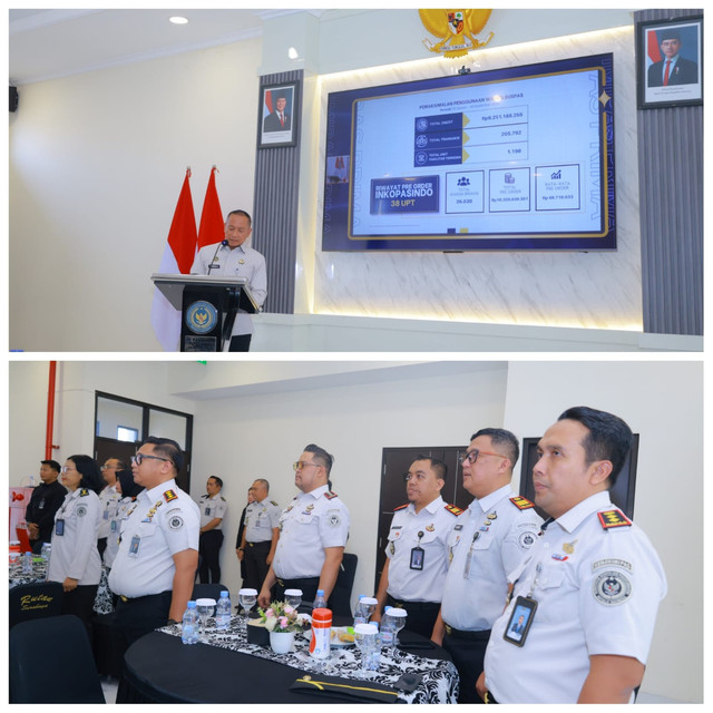 Penguatan Tata Kelola, Kalapas Mojokerto Ikuti Entry Meeting Evaluasi Layanan Imigrasi dan Pemasyarakatan 2026 (Foto:HumasLapasMoker)