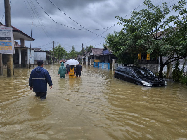 ilustrasi bencana banjir Foto : GPT AI