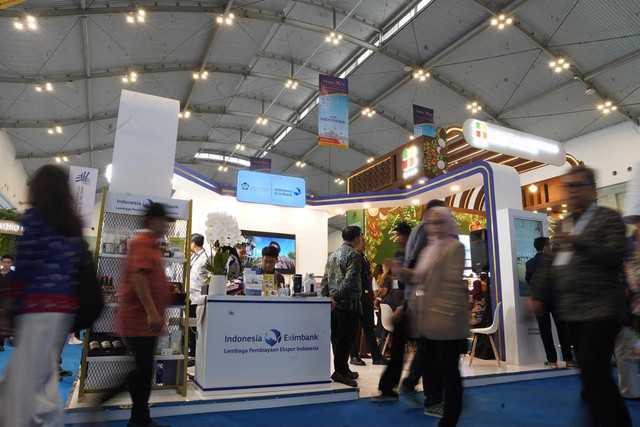 Pelaku UMKM yang didukung Indonesia Eximbank/Lembaga Pembiayaan Ekspor Indonesia (LPEI) di Trade Expo Indonesia (TEI). Foto: Dok. Indonesia Eximbank