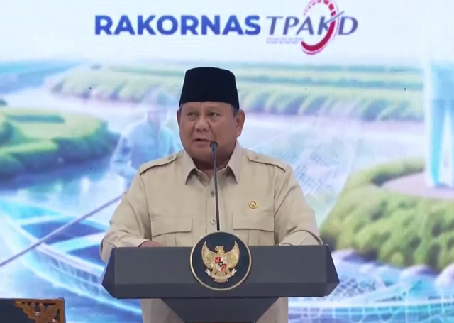 Presiden Prabowo Hadiri Rakornas TPAKD Tahun 2026, Jakarta, 22 Oktober 2026 Foto: YouTube/ Sekretariat Presiden