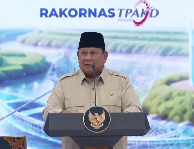 Presiden Prabowo Hadiri Rakornas TPAKD Tahun 2026, Jakarta, 22 Oktober 2026 Foto: YouTube/ Sekretariat Presiden