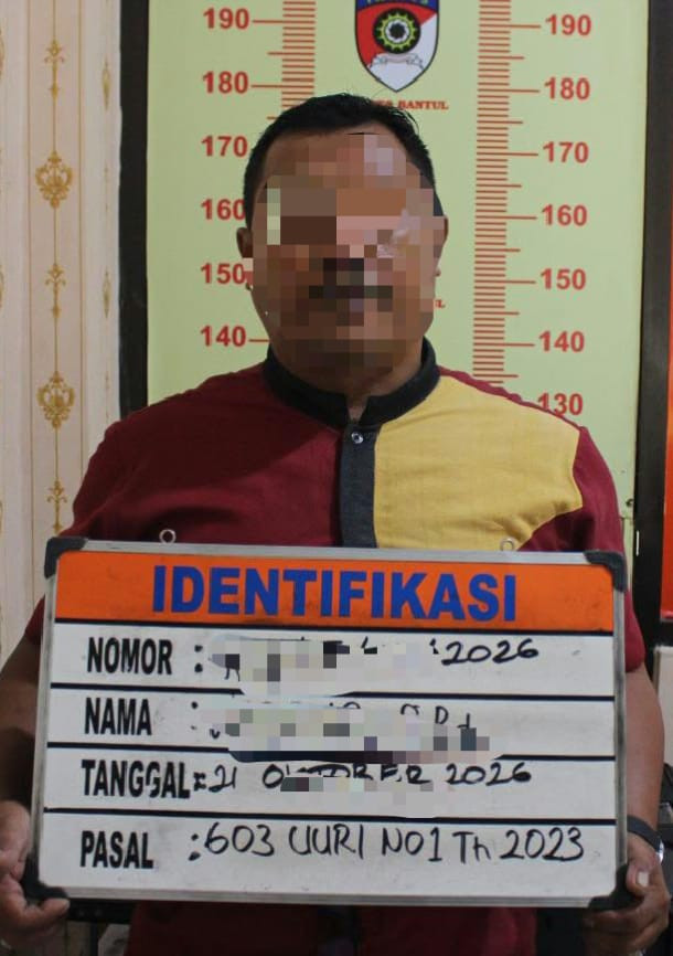 Kepala SMK swasta di Bantul diduga korupsi dana bantuan sekolah senilai Rp125 juta. Foto: Dok. Polres Bantul