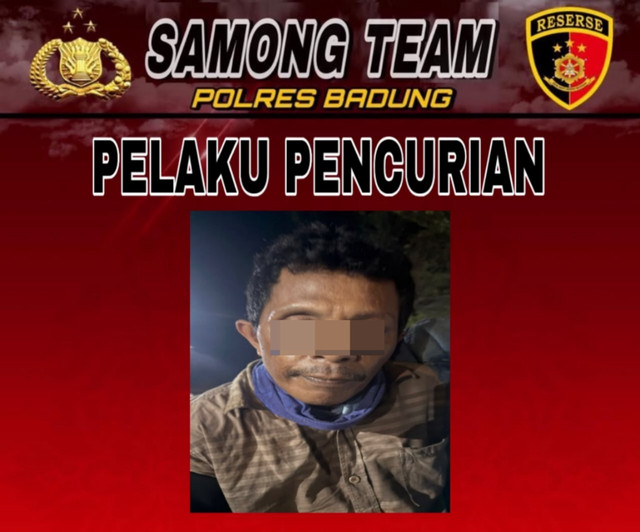 Polres Badung menangkap T (44), petani asal Sampang, Jawa Timur, karena mencabuli turis, merampas ponsel, dan membobol vila di Kuta Utara, Bali. Foto: Dok. Polres Badung