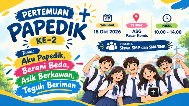 Banner Pertemuan Papedik Sesi 2 Paroki Karawaci. Sumber: Dokumen Pribadi