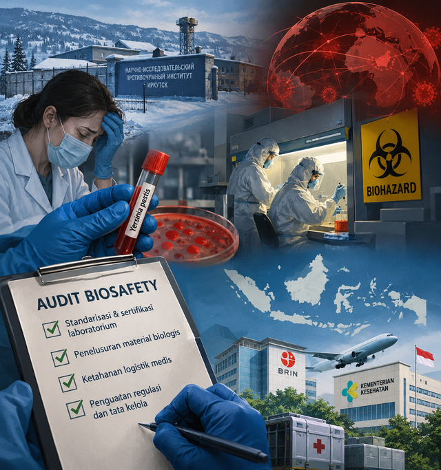 Alarm dari Siberia: Urgensi Audit Biosafety dan Ketahanan Kesehatan Nasional (Ilustrasi: OpenAI)