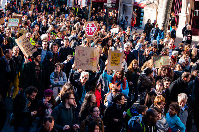 Demonstrasi di jalanan Paris, Prancis. (Foto: Pexels)