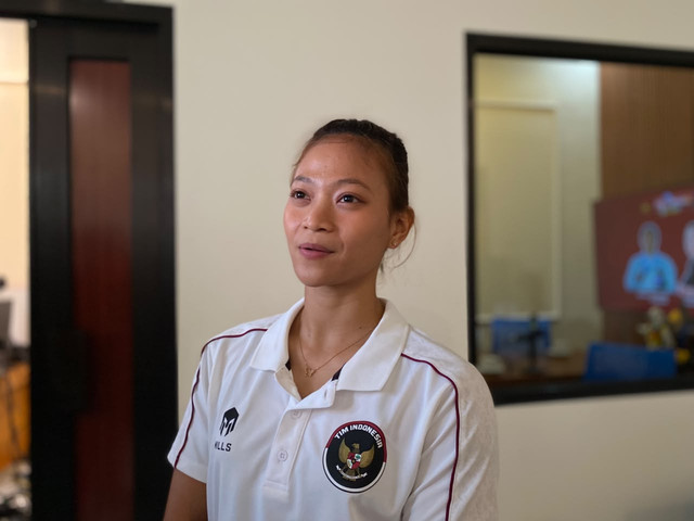 Atlet panjat tebing asal Yogyakarta, Sukma Lintang Cahyani. Foto: Pandangan Jogja/Resti Damayanti